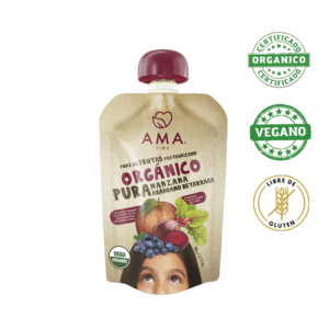 Compota manzana arándanos beterraga <br> 90 gr.
