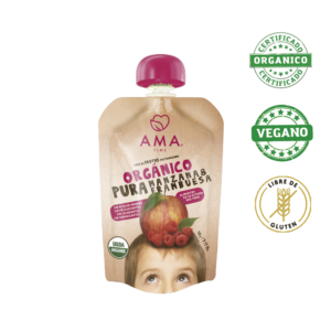 Compota manzana frambuesa <br> 90 gr.
