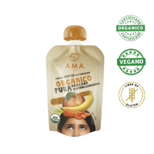 Compota manzana plátano zanahoria <br> 90 gr.
